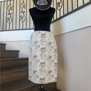 Elegant Black and White Patterned Skirt